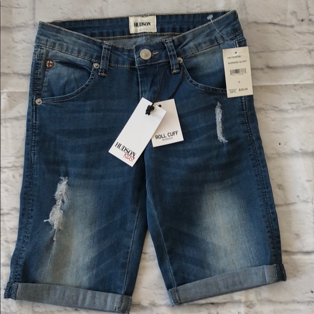 NWT Hudson Kids roll‎ cuff Bermuda shorts size 12